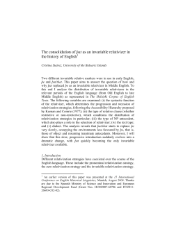 The consolidation of şat as an invariable relativizer in the history of