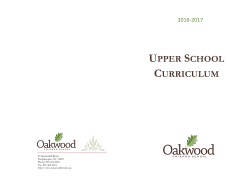 Curriculum Guide - Oakwood Friends School