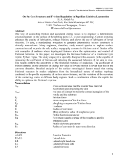 1 On Surface Structure and Friction Regulation in