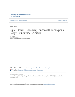 Quiet Design - CU Scholar - University of Colorado Boulder