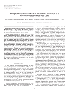 Biological Responses in Known Bystander Cells Relative to Known