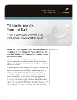 Millennials, money, Mom and Dad