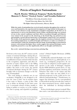 Precis of Implicit Nationalism.