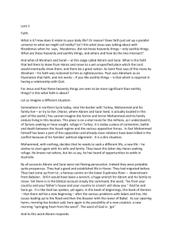 Lent 2 Faith. What is it? How does it relate to your daily life? Or