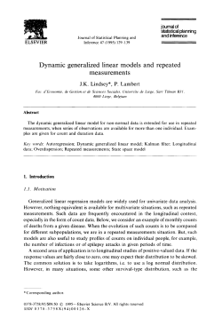 Dynamic generalized linear models and repeated