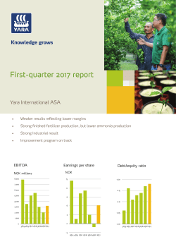 First-quarter 2017 report