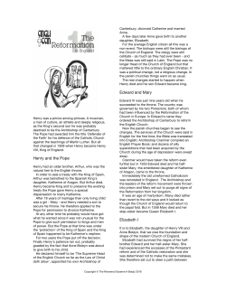 14 The Reformation - John Kinder Theological Library