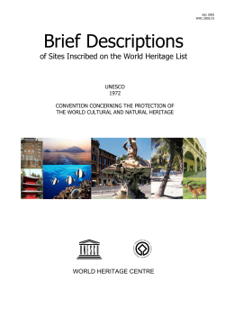 Brief Descriptions - UNESCO World Heritage Centre