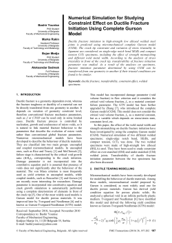 Numerical Simulation for Studying Constraint Effect on Ductile