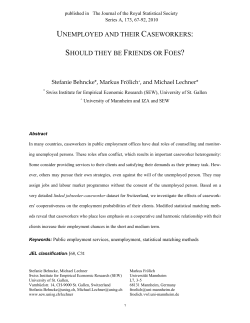 unemployed and their caseworkers: should they be friends or foes?