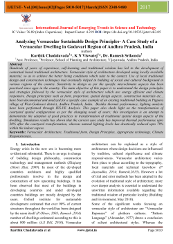 Analyzing Vernacular Sustainable Design Principles