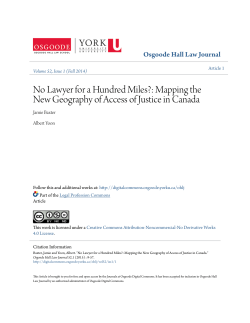 No Lawyer for a Hundred Miles?: Mapping the New Geography of