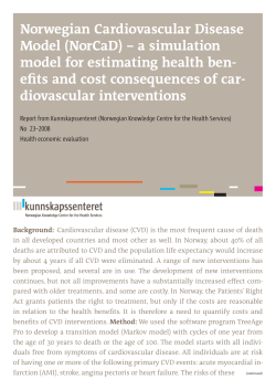 Norwegian Cardiovascular Disease Model (NorCaD)
