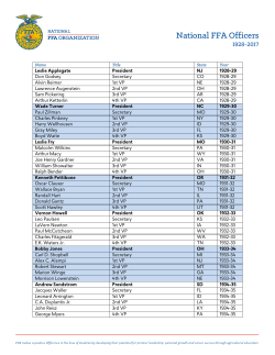 List of National FFA Officers