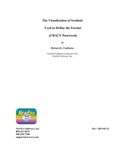 The Visualization of Symbols Used to Define the Format of RACF