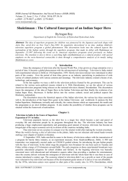 Shaktimaan : The Cultural Emergence of an Indian Super Hero
