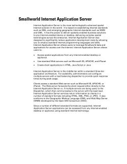 Smallworld Internet Application Server