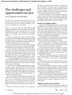 The challenges and opportunities we face