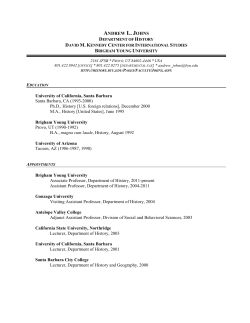 johns - BYU History Department