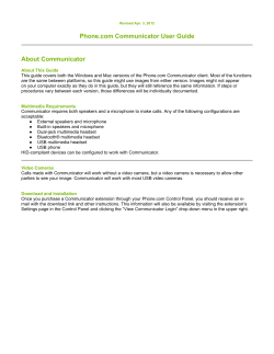 Phone.com Communicator User Guide About Communicator