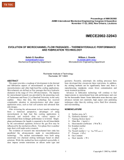 Evolution of Microchannel Flow Passages: Thermohydraulic
