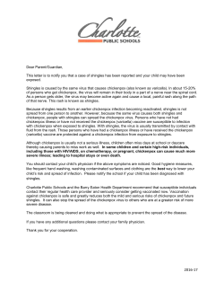 Shingles Letter - Charlotte Public Schools