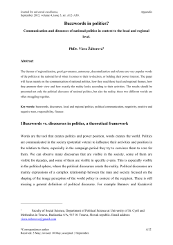 Buzzwords in politics?