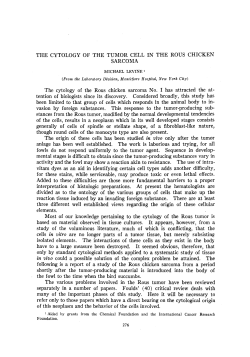 THE CYTOLOGY OF THE TUMOR CELL IN THE