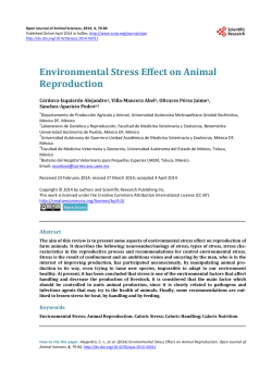 Environmental Stress Effect on Animal Reproduction