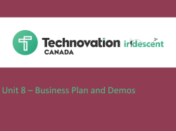 2017 Technovation Unit 8 Business Plan
