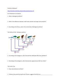 Evolution Webquest http://evolution.berkeley.edu/evolibrary/article