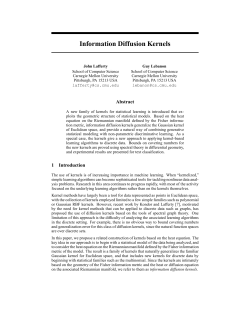 Information Diffusion Kernels - The University of Chicago