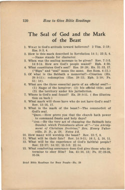 The Seal of God and the Mark of the Beast