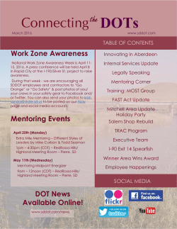 March 2016 - South Dakota Department of Transportation