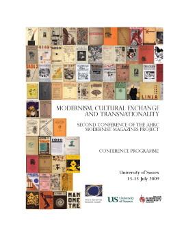 Modernism, Cultural Exchange and