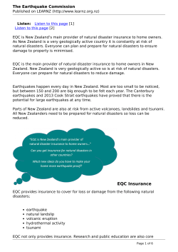 The Earthquake Commission