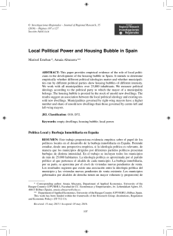 Local Political Power and Housing Bubble in Spain