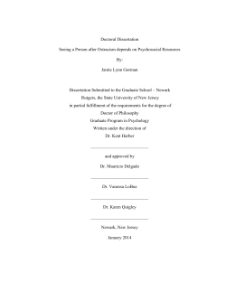 Doctoral Dissertation Seeing a Person after Ostracism depends on