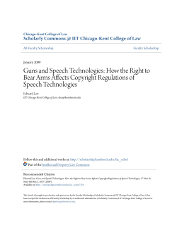 Guns and Speech Technologies: How the Right to Bear Arms Affects