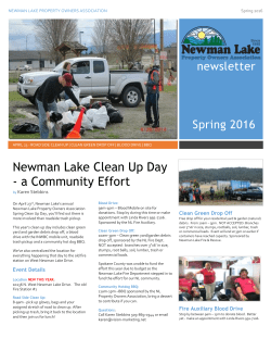 Newman Lake Clean Up Day