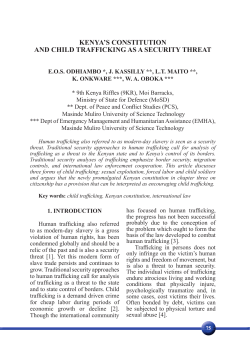 kenya`s constitution and child trafficking as a security threat