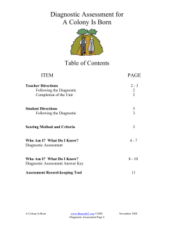 Diagnostic Assessment