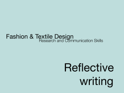 Reflective writing