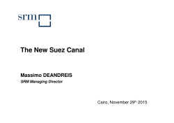 The New Suez Canal - Ambasciata d`Italia