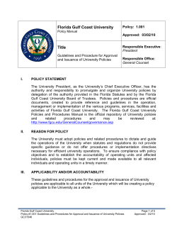 1.001 - Florida Gulf Coast University