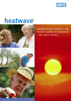 Looking after yourself and others during hot weather