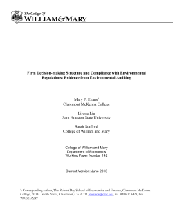 Firm Decision-making Structure and Compliance with Environmental