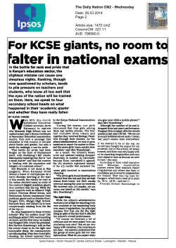 Falter in national exams