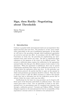 Sign, then Ratify: Negotiating about Thresholds