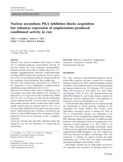 Nucleus accumbens PKA inhibition blocks acquisition but enhances